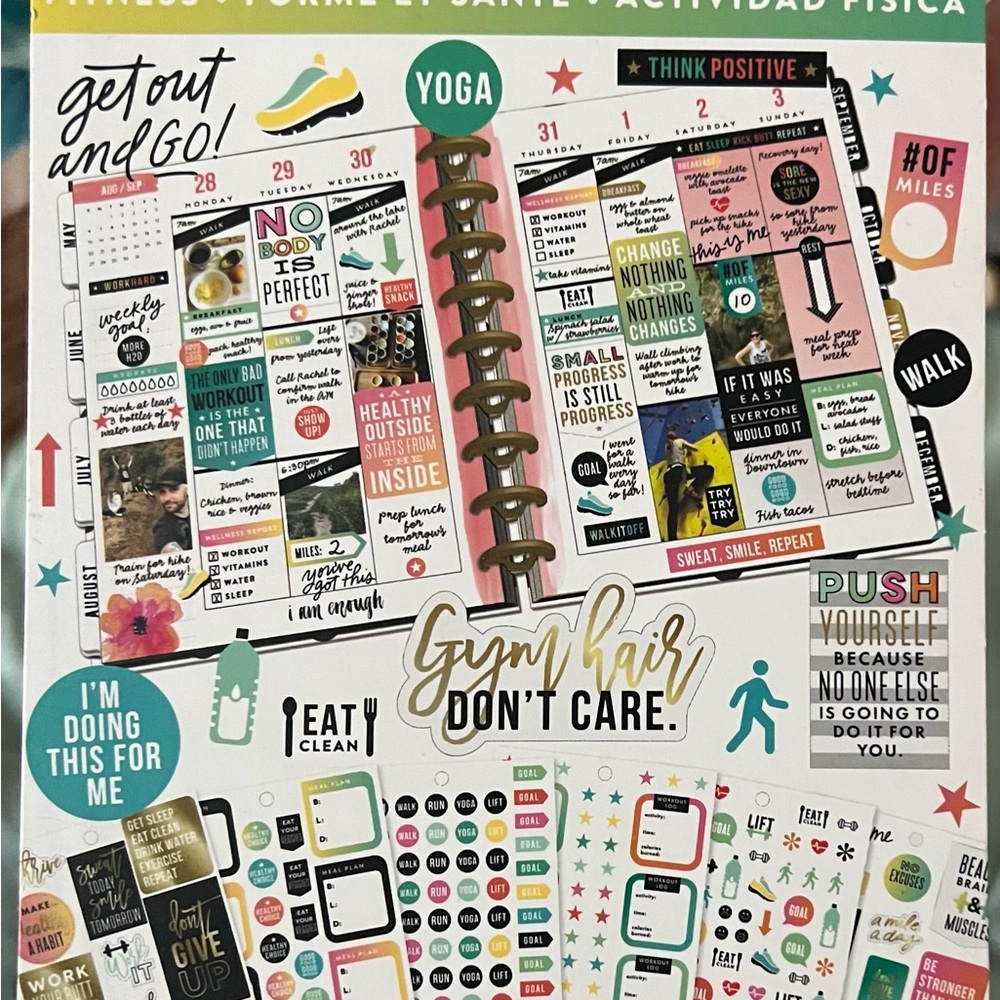 The Happy Planner Create 365 Fitness Sticker Sheets